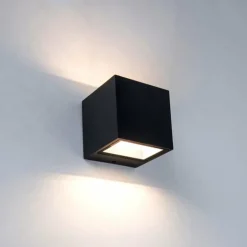 Applique murale d'extérieur Lutec GEMINI LED Noir, 2 lumières