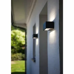 Applique murale d'extérieur Lutec GEMINI LED Noir, 2 lumières