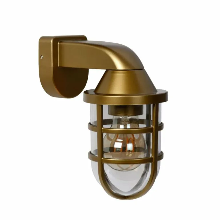 Applique murale d'extérieur Lucide LEWIS Or, Laiton, 1 lumière