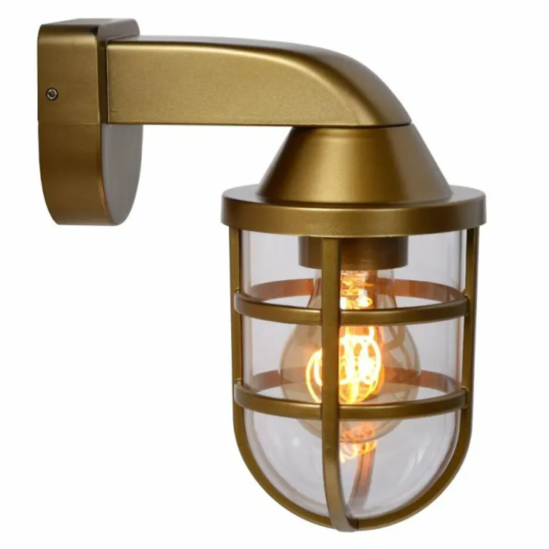 Applique murale d'extérieur Lucide LEWIS Or, Laiton, 1 lumière