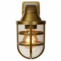 Applique murale d'extérieur Lucide LEWIS Or, Laiton, 1 lumière
