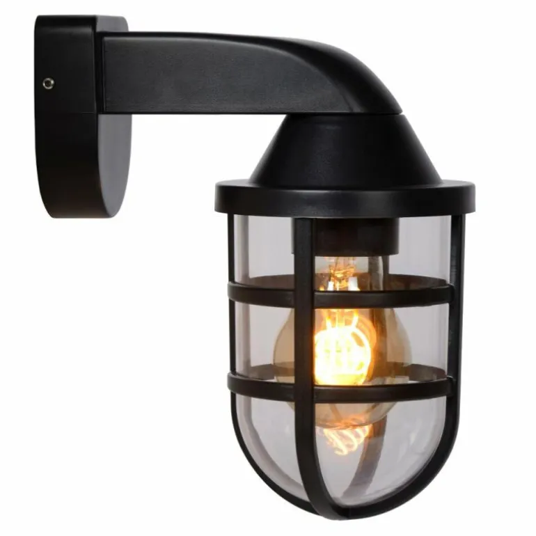 Applique murale d'extérieur Lucide LEWIS Noir, 1 lumière