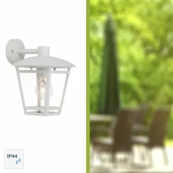 Applique murale d'extérieur Brilliant Riley Blanc, 1 lumière