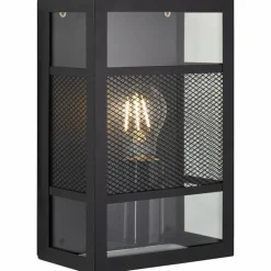 Applique murale d'extérieur Brilliant Getta Noir, 1 lumière