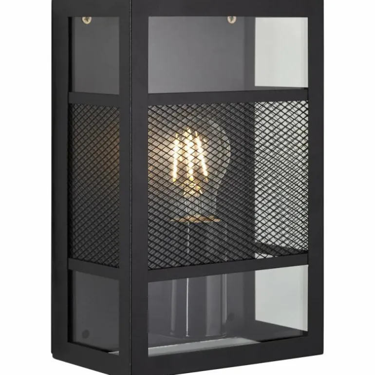 Applique murale d'extérieur Brilliant Getta Noir, 1 lumière