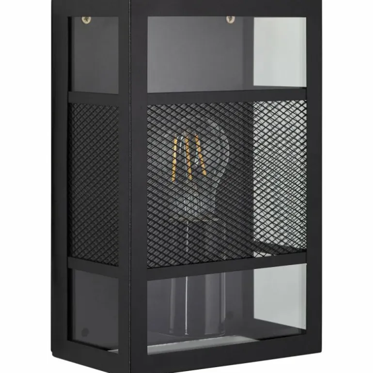 Applique murale d'extérieur Brilliant Getta Noir, 1 lumière