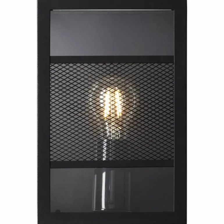 Applique murale d'extérieur Brilliant Getta Noir, 1 lumière