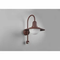 Applique murale d'extérieur Trio Norman Rouille, 1 lumière, Détecteur de mouvement