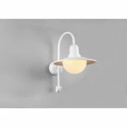 Applique murale d'extérieur Trio Norman Blanc, 1 lumière, Détecteur de mouvement