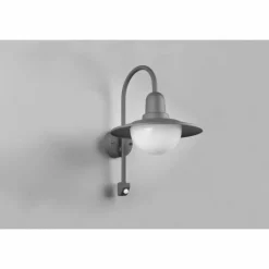 Applique murale d'extérieur Trio Norman Anthracite, 1 lumière, Détecteur de mouvement