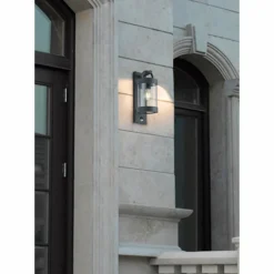Applique murale d'extérieur Trio Sambesi Anthracite, 1 lumière, Détecteur de mouvement
