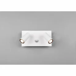 Applique murale d'extérieur Trio Tunga LED Blanc, 2 lumières, Détecteur de mouvement