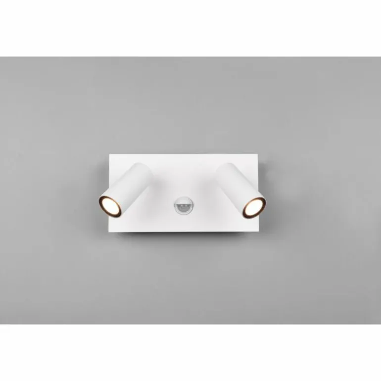 Applique murale d'extérieur Trio Tunga LED Blanc, 2 lumières, Détecteur de mouvement