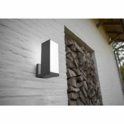 Applique murale d'extérieur Lutec CUBA LED Anthracite, 2 lumières