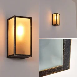 Applique murale d'extérieur Hakkas Brun, Or, 1 lumière