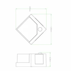 Applique murale d'extérieur Globo Solar LED Noir, 8 lumières, Détecteur de mouvement