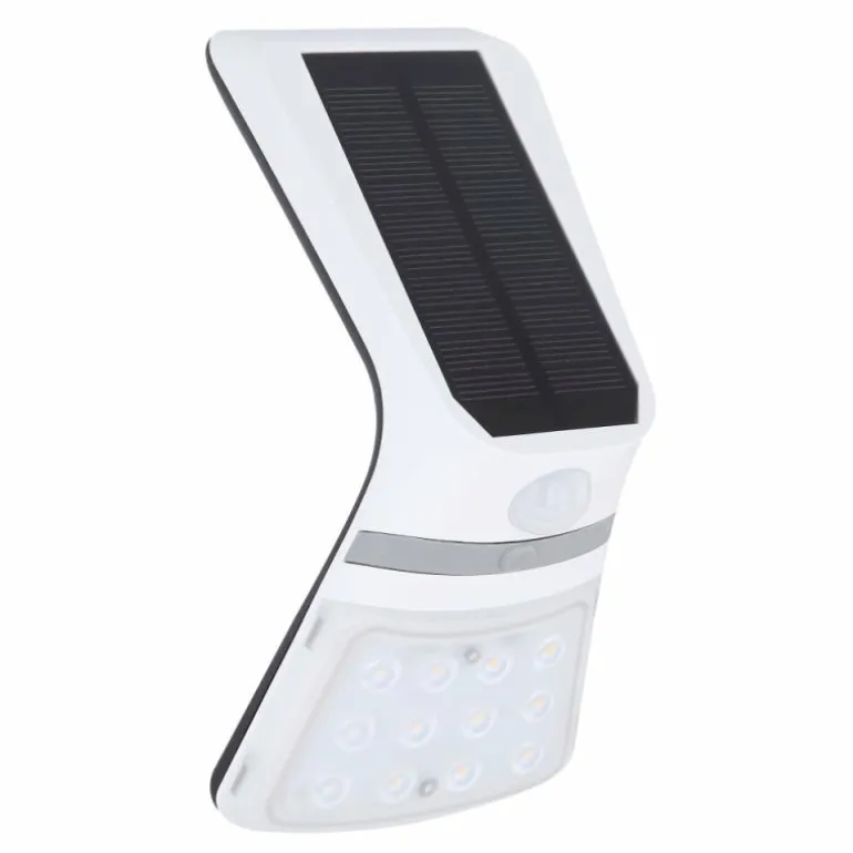 Applique murale d'extérieur Globo Solar LED Noir, 1 lumière, Détecteur de mouvement