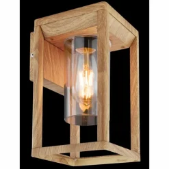 Applique murale d'extérieur Globo CANDELA Bois foncé, 1 lumière