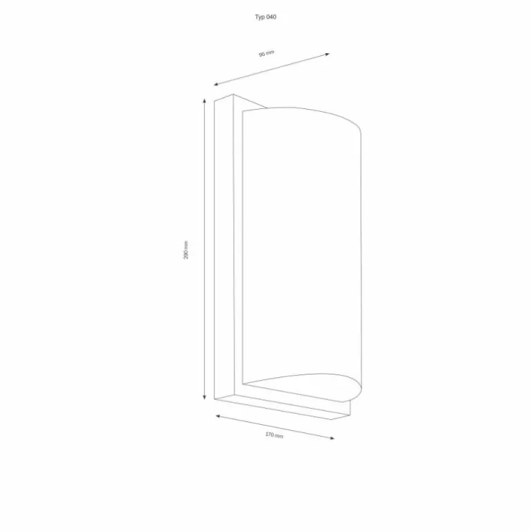 Applique murale d'extérieur LCD 039SEN Noir, 1 lumière, Détecteur de mouvement