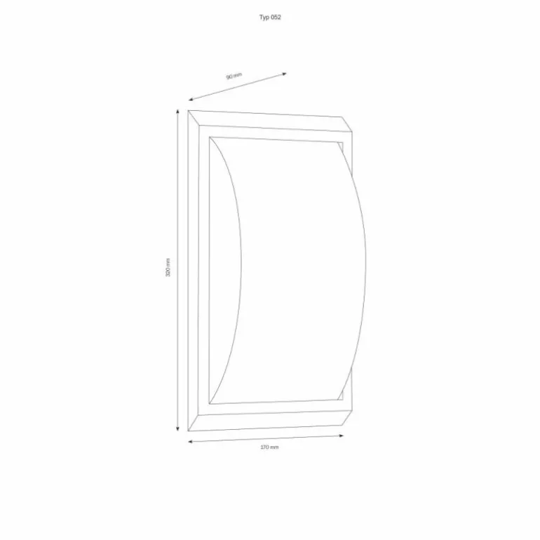 Applique murale d'extérieur LCD 053LEDSEN Noir, 1 lumière, Détecteur de mouvement