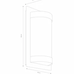 Applique murale d'extérieur LCD 60 Acier inoxydable, 1 lumière