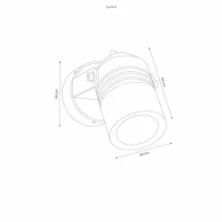 Applique murale d'extérieur LCD 5019 LED Noir, 1 lumière