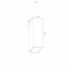 Applique murale d'extérieur LCD 5023 LED Noir, 2 lumières