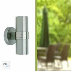 Applique murale d'extérieur Brillliant Hanni Argenté, 2 lumières