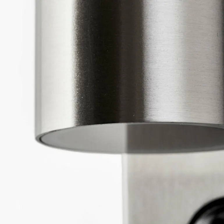 Applique murale d'extérieur Brillliant Hanni Argenté, 2 lumières, Détecteur de mouvement