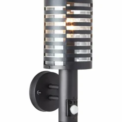 Applique murale d'extérieur Brillliant Venlo Noir, 1 lumière, Détecteur de mouvement