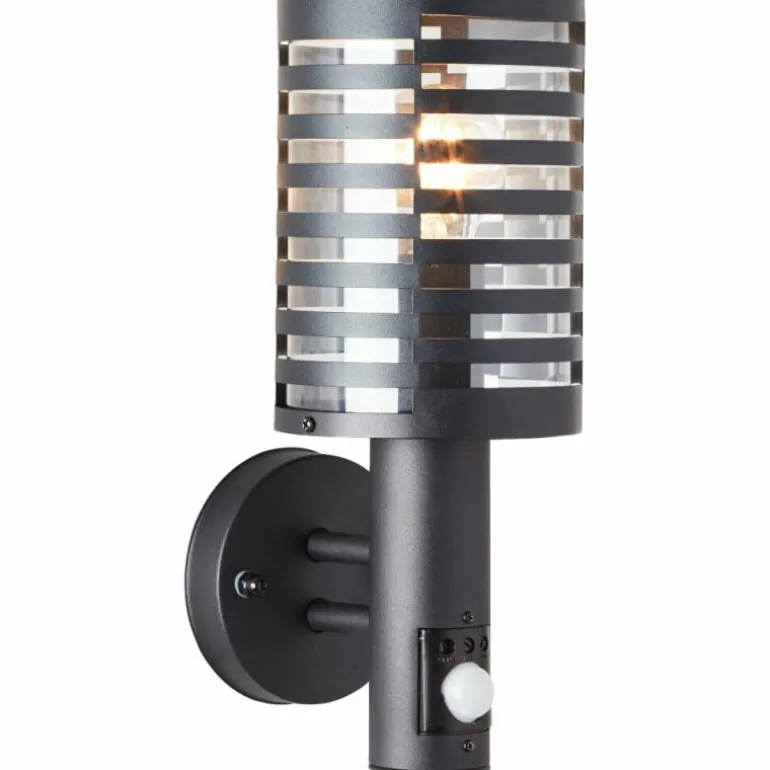 Applique murale d'extérieur Brillliant Venlo Noir, 1 lumière, Détecteur de mouvement