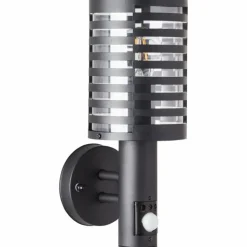 Applique murale d'extérieur Brillliant Venlo Noir, 1 lumière, Détecteur de mouvement