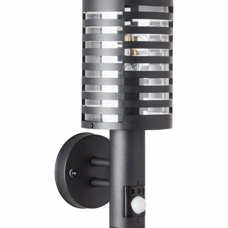 Applique murale d'extérieur Brillliant Venlo Noir, 1 lumière, Détecteur de mouvement