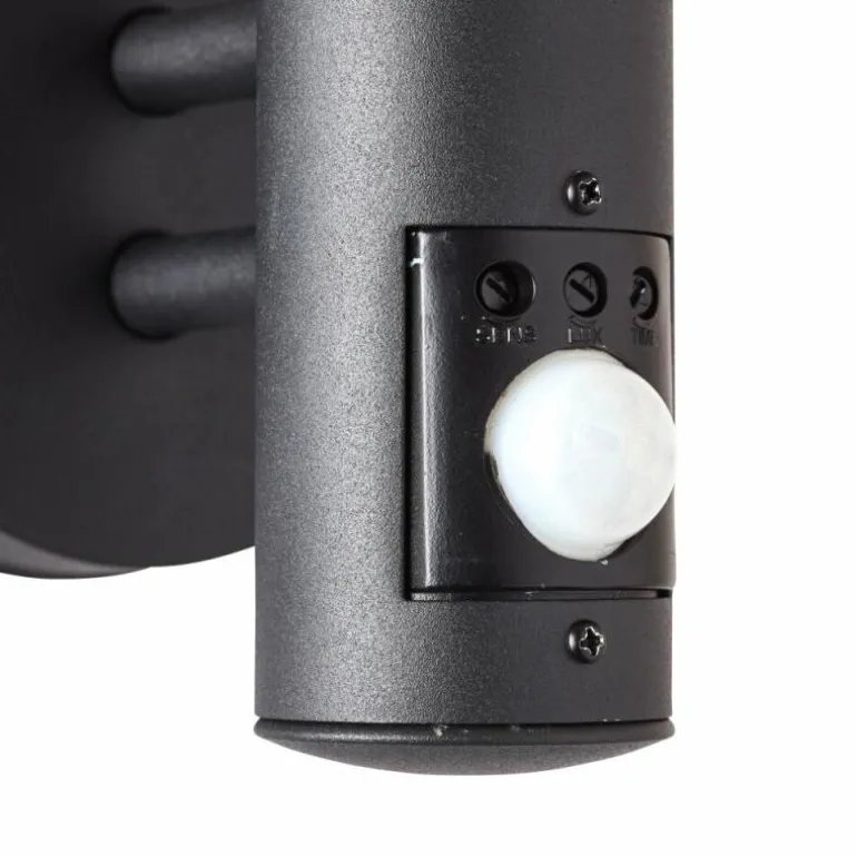 Applique murale d'extérieur Brillliant Venlo Noir, 1 lumière, Détecteur de mouvement