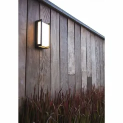 Applique murale d'extérieur Lutec Qubo LED Anthracite, 1 lumière, Changeur de couleurs
