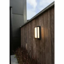 Applique murale d'extérieur Lutec Qubo LED Anthracite, 1 lumière, Changeur de couleurs