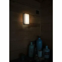 Applique murale d'extérieur Lutec Qubo LED Anthracite, 1 lumière, Changeur de couleurs