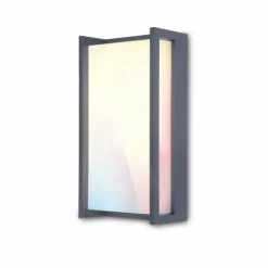 Applique murale d'extérieur Lutec Qubo LED Anthracite, 1 lumière, Changeur de couleurs