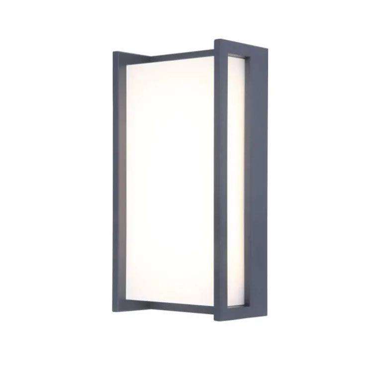 Applique murale d'extérieur Lutec Qubo LED Anthracite, 1 lumière, Changeur de couleurs
