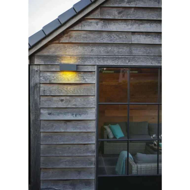 Applique murale d'extérieur Lutec GEMINI LED Anthracite, 2 lumières, Changeur de couleurs