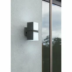 Applique murale d'extérieur Lutec CUBA LED Anthracite, 2 lumières