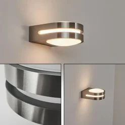 Applique murale d'extérieur Tordillos LED Chrome, 1 lumière