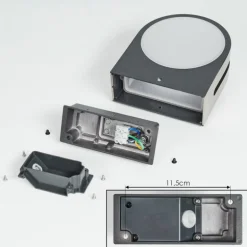 Applique murale d'extérieur Tordillos LED Chrome, 1 lumière