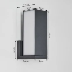 Applique murale d'extérieur Swanek LED Anthracite, 1 lumière