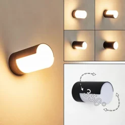 Applique murale d'extérieur Baulund LED Noir, 1 lumière
