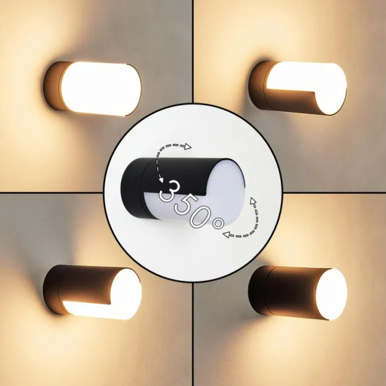 Applique murale d'extérieur Baulund LED Noir, 1 lumière