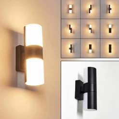 Applique murale d'extérieur Baulund LED Noir, 1 lumière