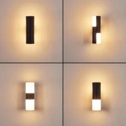 Applique murale d'extérieur Baulund LED Noir, 1 lumière