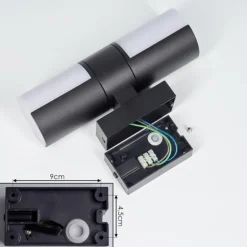 Applique murale d'extérieur Baulund LED Noir, 1 lumière