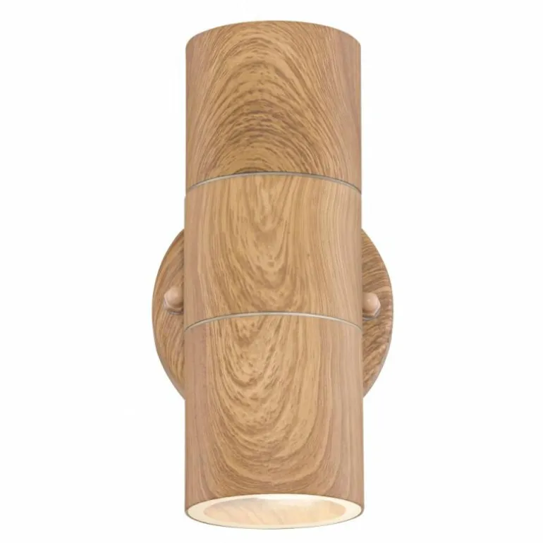 Applique murale d'extérieur Globo JAICY Bois foncé, 2 lumières